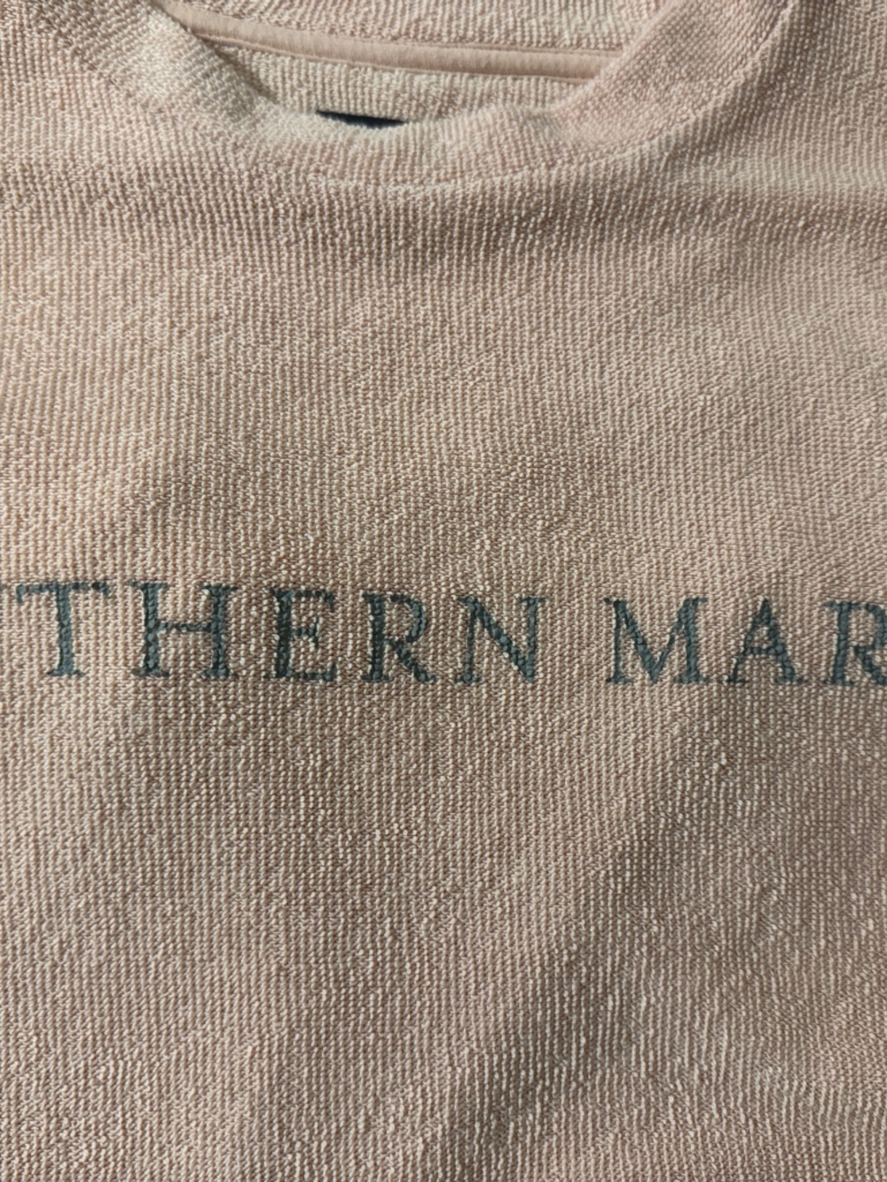 SOUTHERN MARSH WOMENS PINK GREY LONG SLEEVED TERRY CLOTH SHIRT GUC